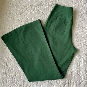 Unworn PRINCESS POLLY Emerald Green Flared Pants, Size 2, New with Tags